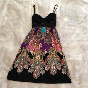 Black and multi color maxi